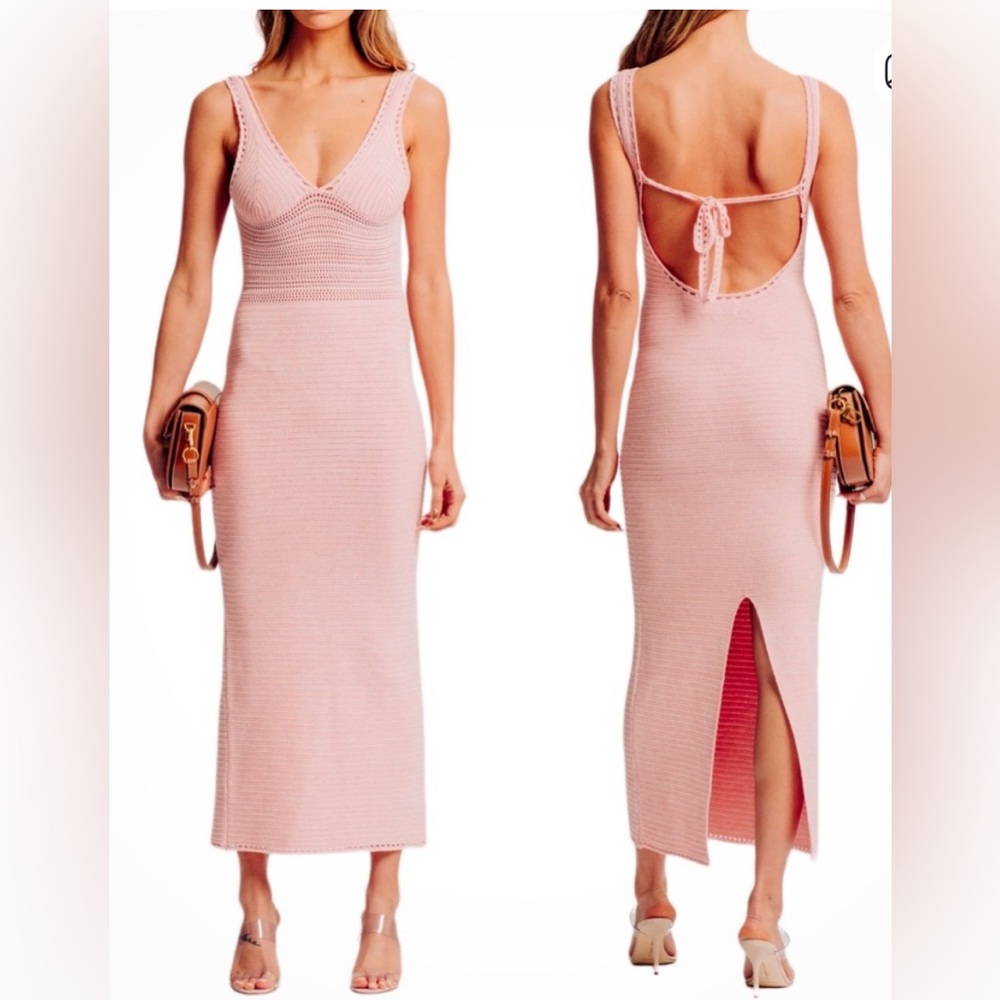 Ronny Kobo Collection Pink Backless Dress